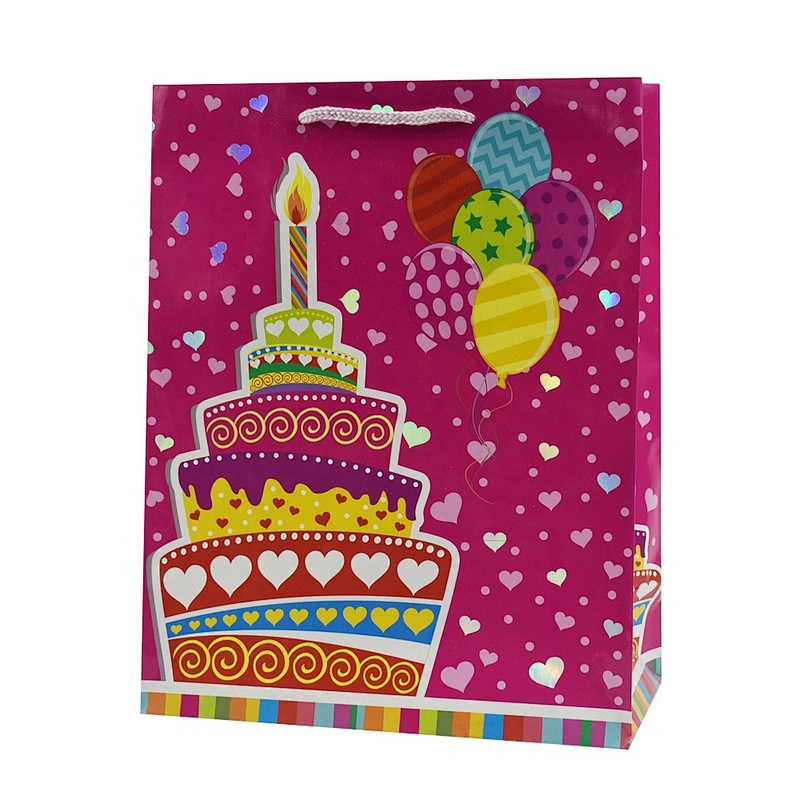 Factory new product Birthday gift bag Customized good quality  Birthday cake design paper Packaging