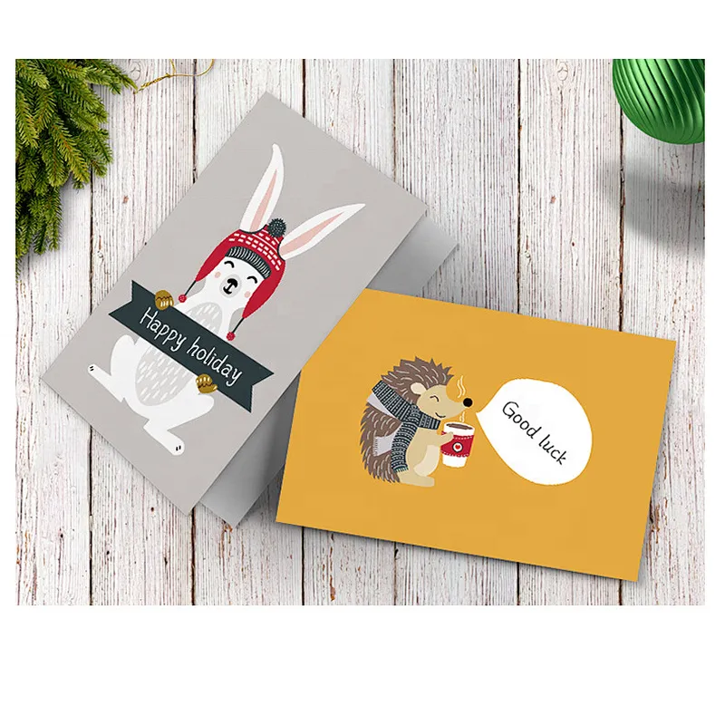 Colorful Thankyou Greeting Cards Printing Flowers Glitter Hot Europe Time Pattern THANKSGIVING Foil Stamp Feature Eco