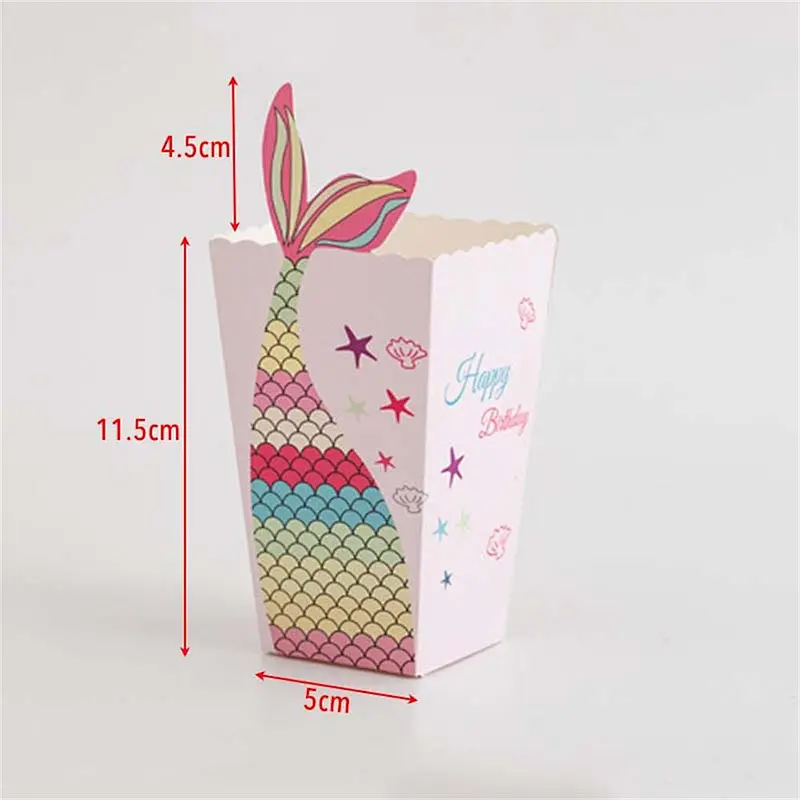 hot sales paper box mermaid design for packaging popcorn or other foods