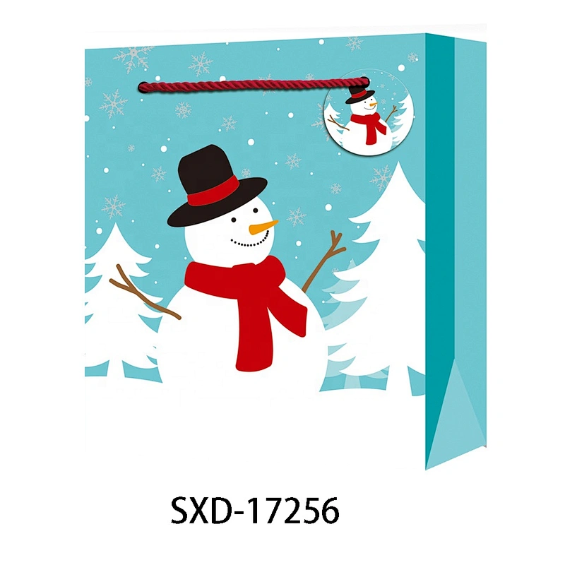 Christmas Packing Shopping paper Gift Bags With Logo Popular Gift Packaging Bag Various Christmas Gift Bag Packaging