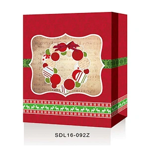 Custom oem china gift  Hand Length Handle packaging Bag Good style Christmas gift bag Packaging