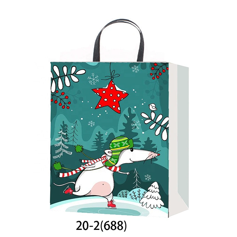 Christmas Paper Bag Gift Bags   Customized Logo Gift Packaging Bag Various Christmas