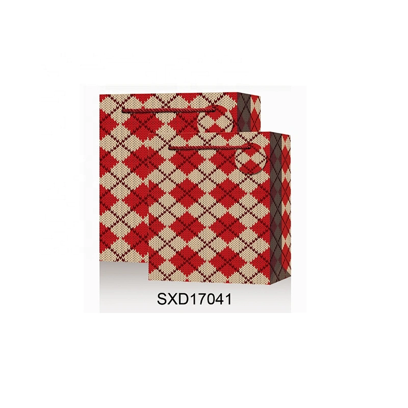China manufacturer Birthday gift bag Latest product Red pattern paper Packaging