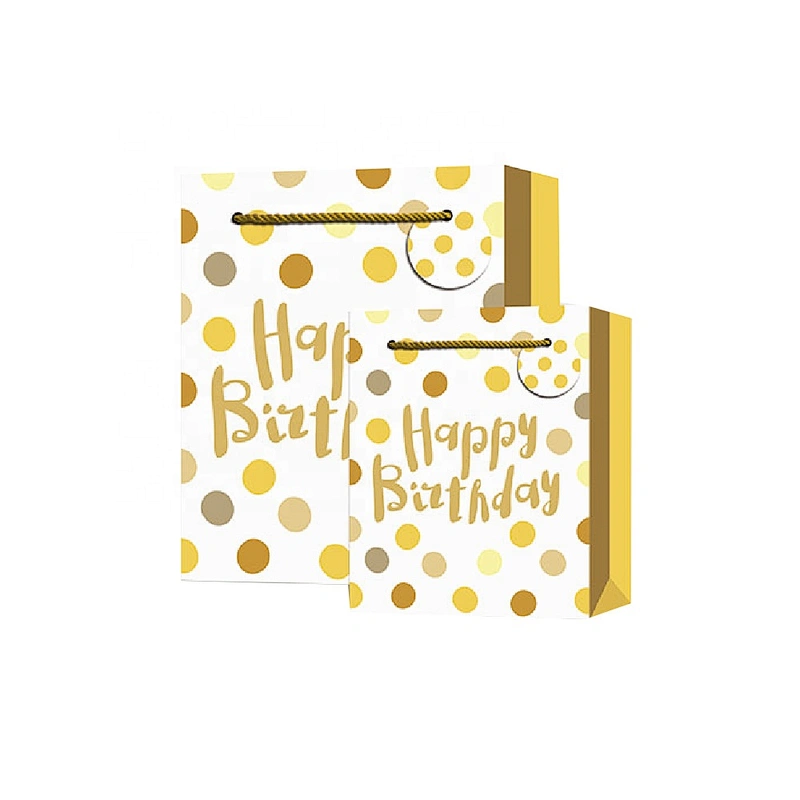 Hot sale classic Birthday gift bag Promotional sale colorful paper Packaging