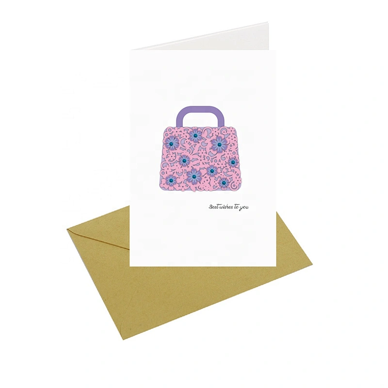 Bright Colorful Thankyou Greeting Cards Printing Flowers Glitter Hot Europe Time Pattern Pcs THANKSGIVING Foil Stamp Feature Eco