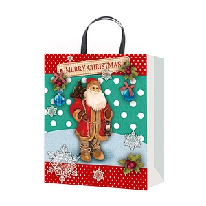 Paper Bag Gift Bags Christmas With  Customized Logo Gift Packaging Bag Various