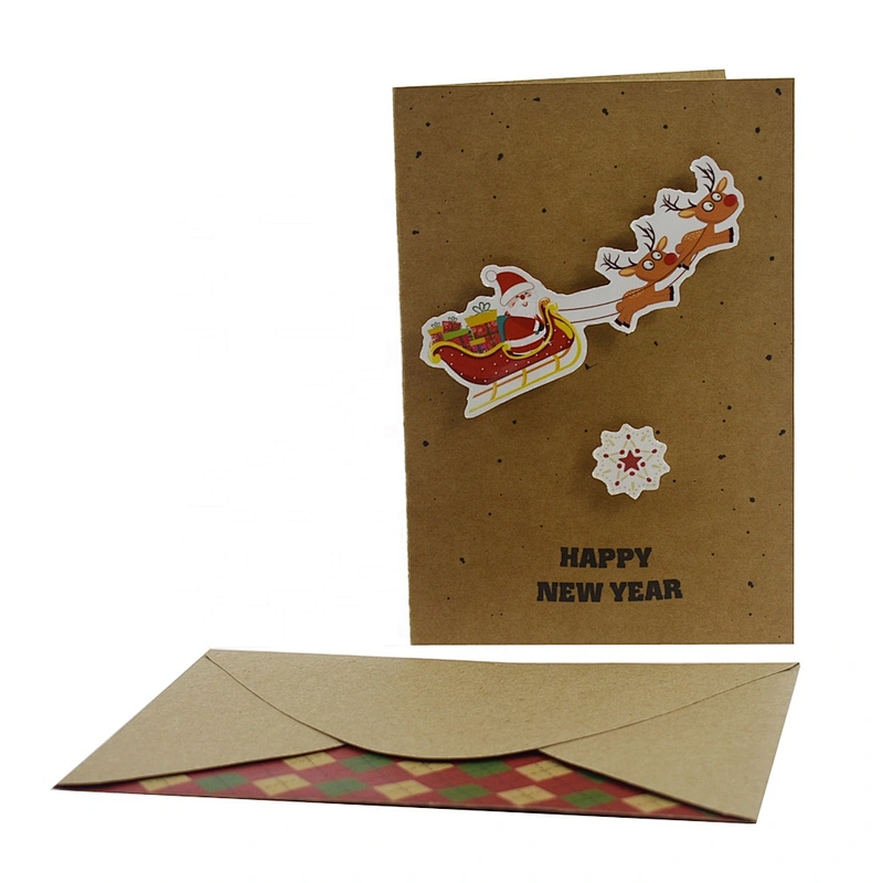 Best selling Offset printing Cards  OEM Customized Christmas greeting Paper card
