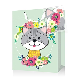 Colorful puzzle gift paper bags with new designs suitable for children packing gifts or foods