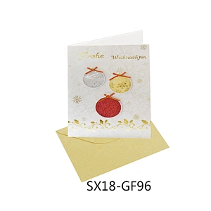 New designer trendy custom fashion Square Cards  Top selling Christmas greeting Paper card