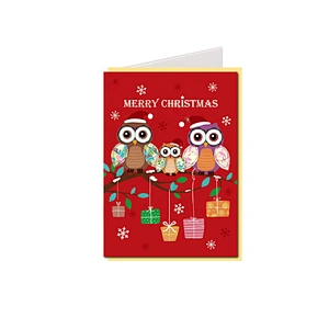 Factory Custom Letter pattern Cards  OEM Customized Christmas greeting Paper card