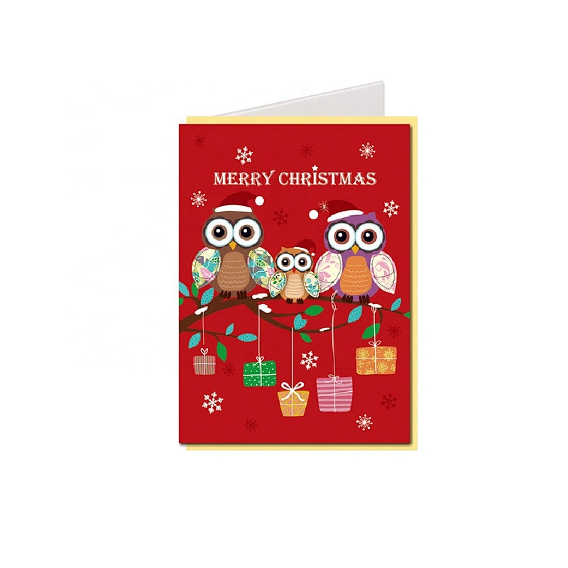Factory Custom Letter pattern Cards  OEM Customized Christmas greeting Paper card