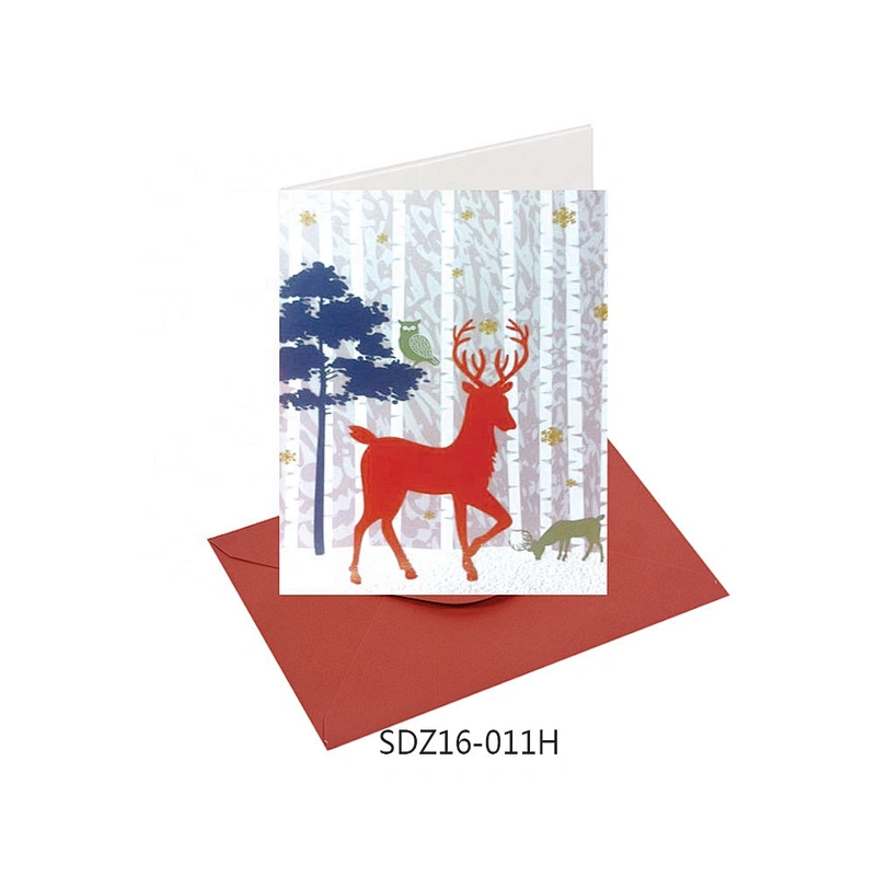 Thank You Card Impression With  Logo Latest hot sale Christmas greeting Paper Card