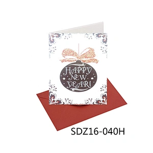 Factory newest Snowflake pattern Cards  OEM Customized Christmas greeting Paper card