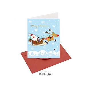 Cheap promotional gift Thank You Cards  Latest hot sale Christmas greeting Paper card