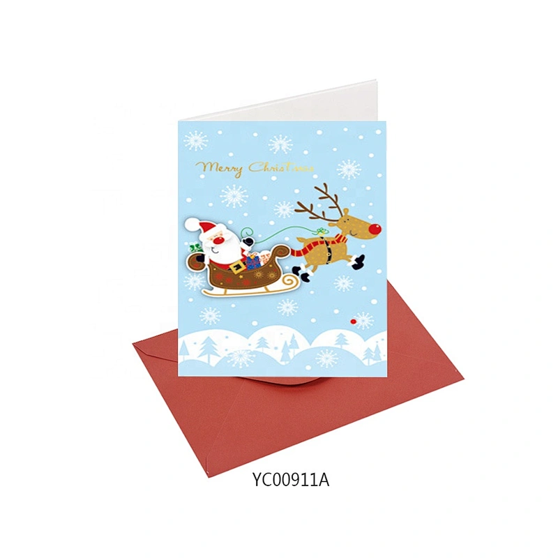 Cheap promotional gift Thank You Cards  Latest hot sale Christmas greeting Paper card