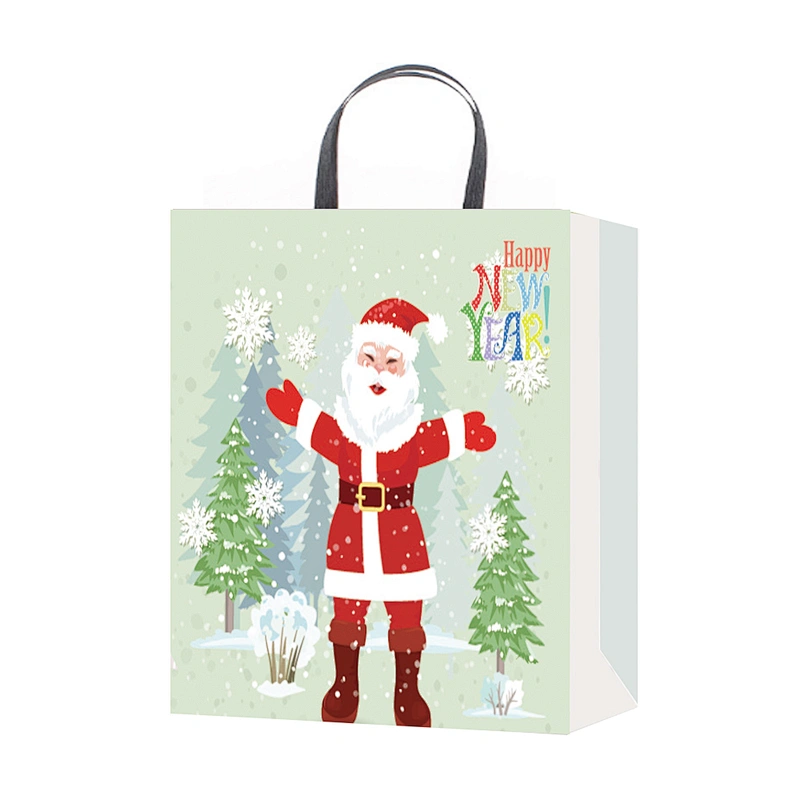 Customize Design Xmas Shopping Paper Bag Printing Gift Custom OEM Craft Gsm Item Time Industrial Surface Packaging Pcs