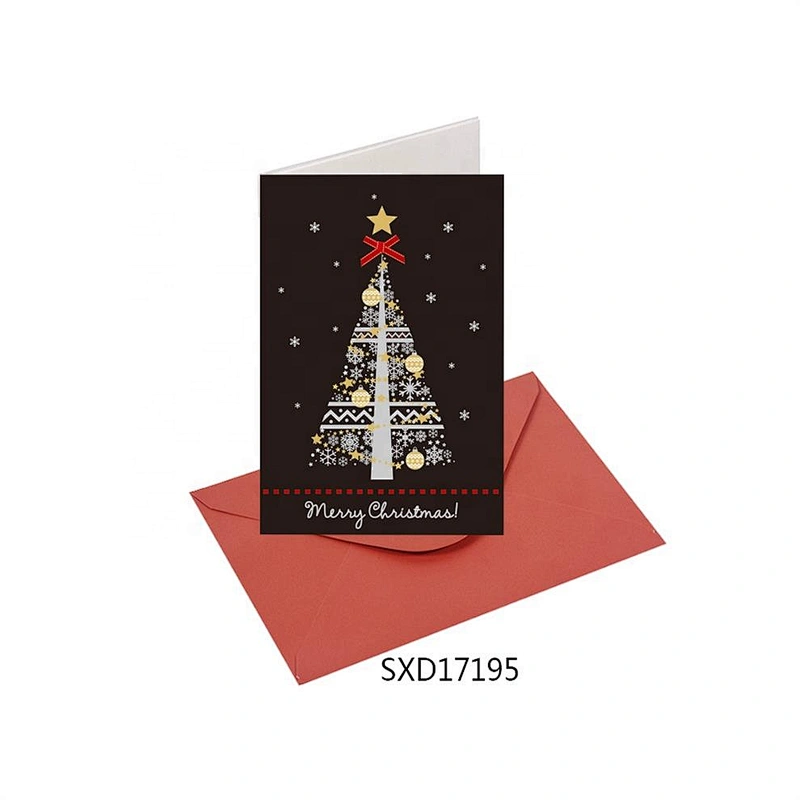 Custom oem china Black Cards Best selling Christmas greeting Paper card