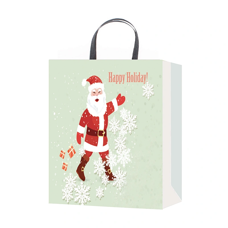 Customize Design Xmas Shopping Paper Bag Printing Gift Custom OEM Craft Gsm Item Time Industrial Surface Packaging Pcs