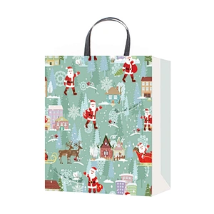 Customize Design Xmas Shopping Paper Bag Printing Gift Custom OEM Craft Gsm Item Time Industrial Surface Packaging Pcs