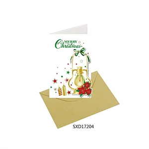 Factory Custom Letter pattern Cards  OEM Customized Christmas greeting Paper card
