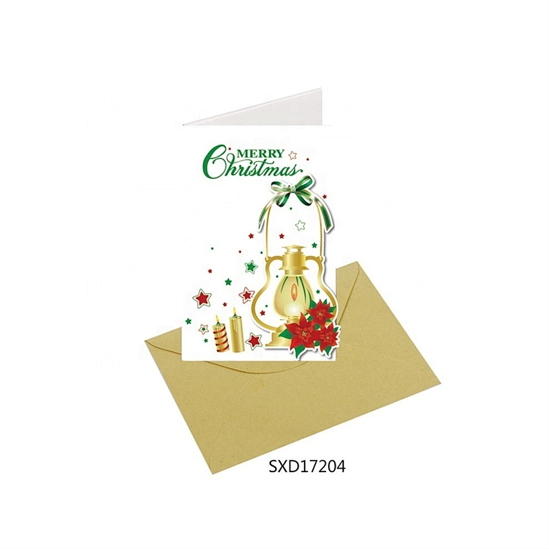 Factory Custom Letter pattern Cards  OEM Customized Christmas greeting Paper card