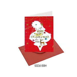 Wholesale modern design Animal design Cards  OEM Customized Christmas greeting Paper card