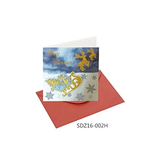 New designer trendy custom fashion Square Cards  Top selling Christmas greeting Paper card