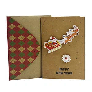 Best selling Offset printing Cards  OEM Customized Christmas greeting Paper card