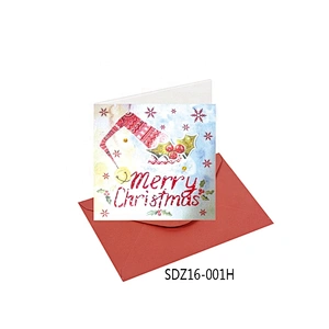 New designer trendy custom fashion Square Cards  Top selling Christmas greeting Paper card