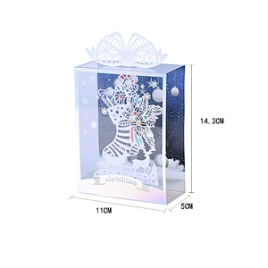 New Designs Three-dimensional Furnishing Articles Greeting And Christmas  Card  Hollow Out