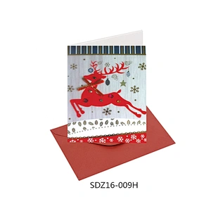 Wholesale modern design Animal design Cards  OEM Customized Christmas greeting Paper card
