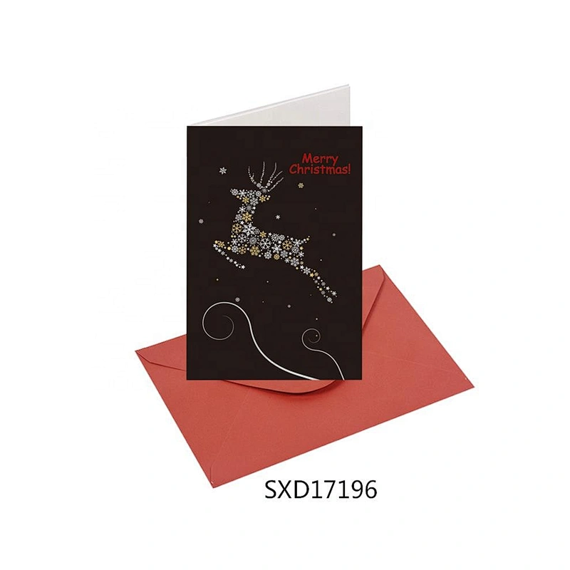 Custom oem china Black Cards Best selling Christmas greeting Paper card