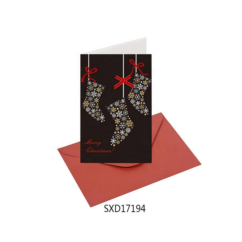 Custom oem china Black Cards Best selling Christmas greeting Paper card