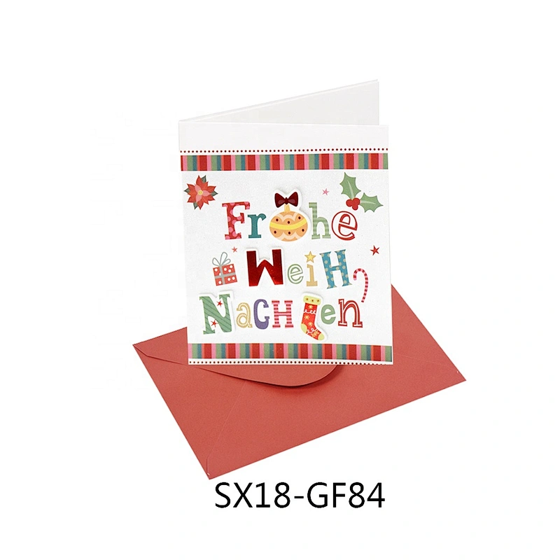 Best wholesale Letter patternCards  OEM Customized Christmas greeting Paper card
