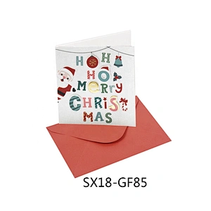 Best wholesale Letter patternCards  OEM Customized Christmas greeting Paper card