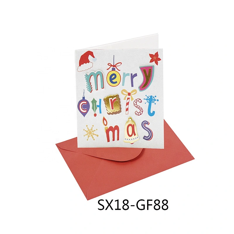 Best wholesale Letter patternCards  OEM Customized Christmas greeting Paper card