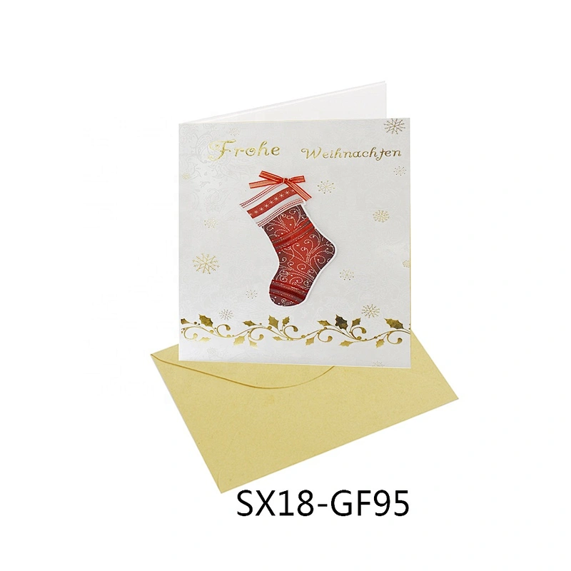 New designer trendy custom fashion Square Cards  Top selling Christmas greeting Paper card