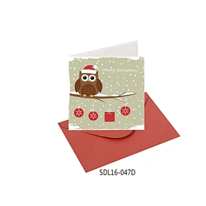 Customized good quality Animal design Cards  OEM Customized Christmas greeting Paper card