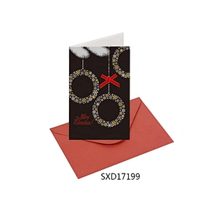 Custom oem china Black Cards Best selling Christmas greeting Paper card