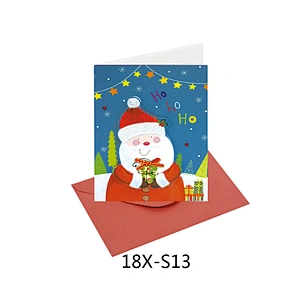 Professional manufacturer Santa Claus Cards  attractive style Christmas greeting Paper card