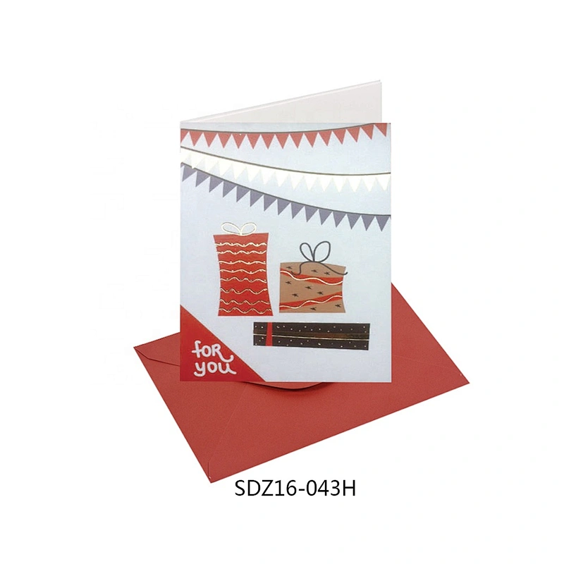 Factory newest Snowflake pattern Cards  OEM Customized Christmas greeting Paper card