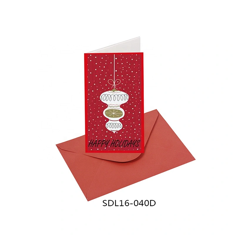 China online sale Red Cards Popular hot selling Christmas greeting Paper card