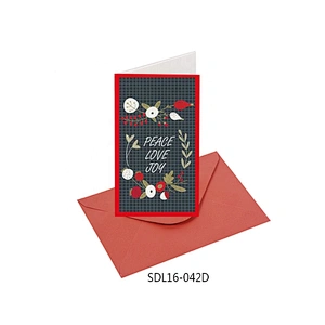 China online sale Red Cards Popular hot selling Christmas greeting Paper card