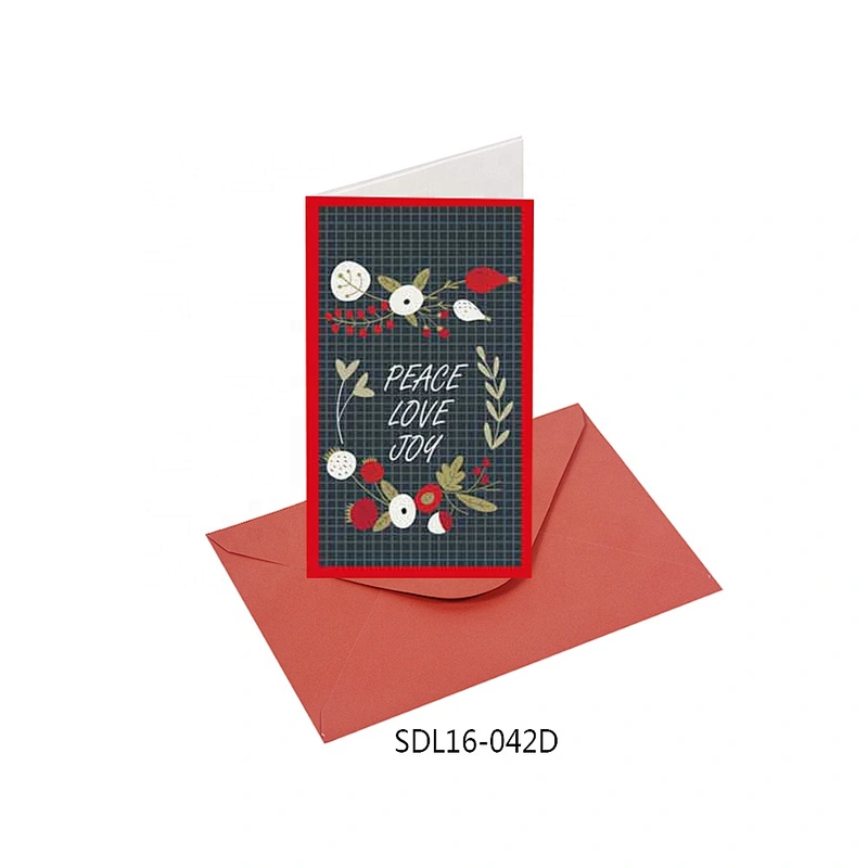 China online sale Red Cards Popular hot selling Christmas greeting Paper card