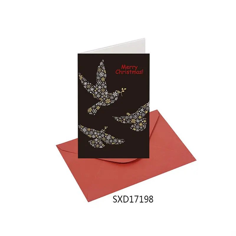 Custom oem china Black Cards Best selling Christmas greeting Paper card
