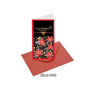 China online sale Red Cards Popular hot selling Christmas greeting Paper card