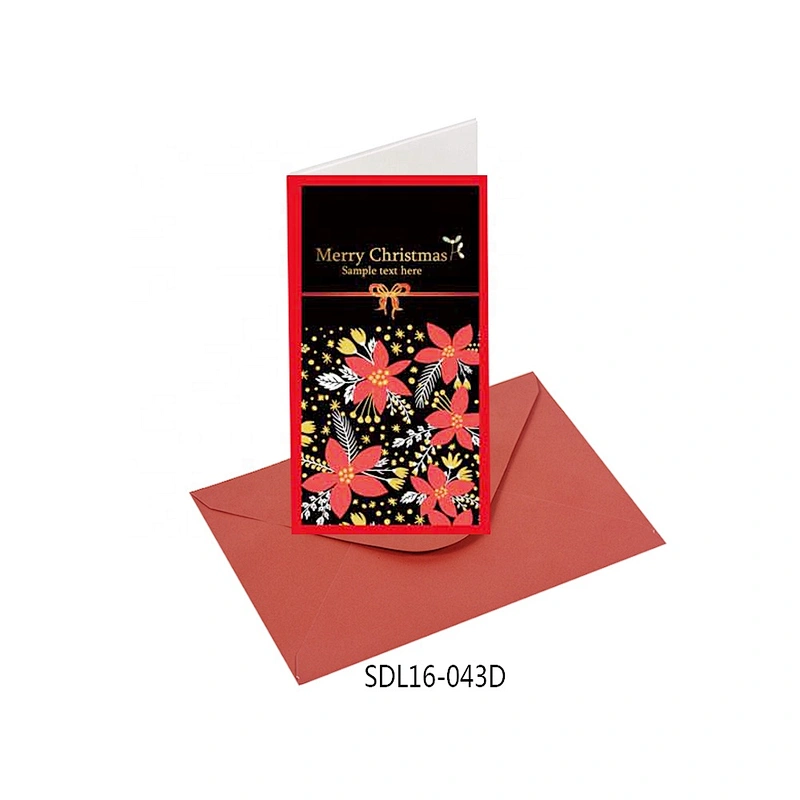 China online sale Red Cards Popular hot selling Christmas greeting Paper card