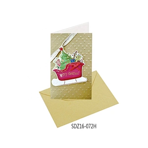 Cheap promotional gift Thank You Cards  Latest hot sale Christmas greeting Paper card