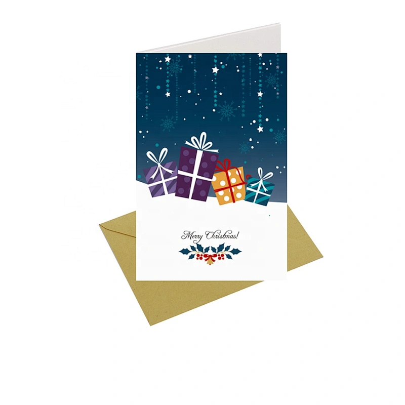 Factory Custom Letter pattern Cards  OEM Customized Christmas greeting Paper card