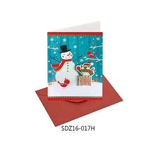 Good quality wholesale Silk screen printing Cards Best china low price Christmas greeting Paper card